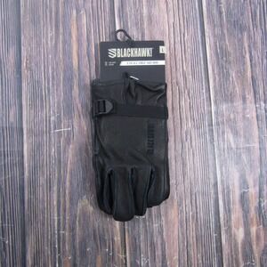 BLACKHAWK! Glove Mens L Black Leather Insulated Lined Military Workwear